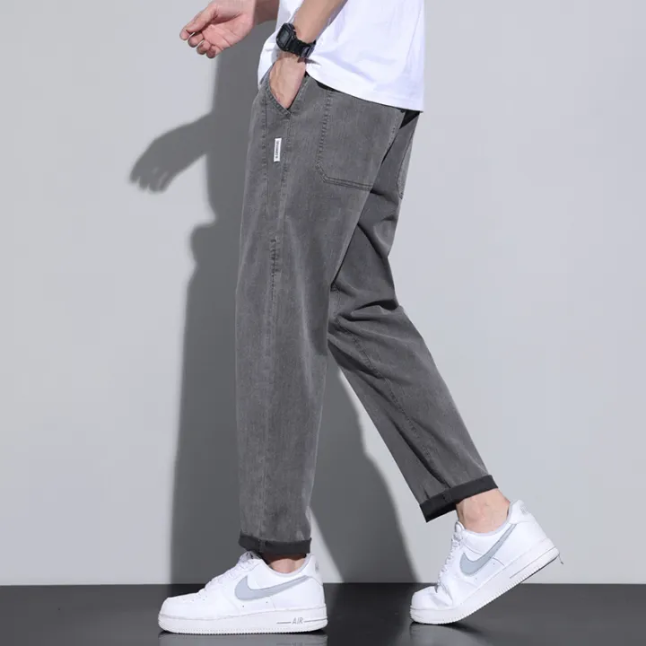 Men's%20Loose%20Straight%20Elastic%20Waist%20Jeans%202026%20New%20Spring%20Summer%20Trendy%20Stretch%20Long%20Pants%20Casual%20Versatile%20Jeans%20Male%20-%20Image%204