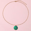 Fashionable Temperature-Sensitive Color-Changing 26 Letters Pendant Necklace Zinc Alloy Mood Regulation Chain Jewelry Accessory.