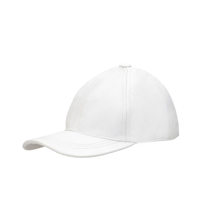 Baseball White sheep leather caps