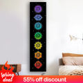 Rainbow Chakras Tapestry Buddhism Yoga Cosmic Energy Centers meditation Tapestries black Wall Hanging Bedroom Drom Home Decor. 