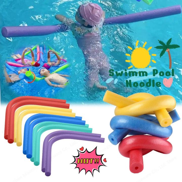 1PCS Swimming Pool Noodle Stick Kids Buoyancy Stick Swimming Aid Foam Stick Colorful Float Aid Solid Foam Kids Adult Pool Acces