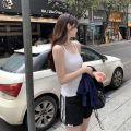 2026 Summer Solid Color Basic Knitted Tank Top Women Summer Vintage Sleeveless Camis 90s Cool Girls Streetwear Black Soft Tees. 