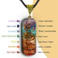 Retro Reiki Healing Energy Crystal Pendant Natural Stone for Yoga Meditation Spiritual 7 Chakra Jewelry Neckalce Amulet Orgonite. 