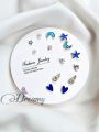 Simple Cute Stone Design 7 Pairs Earrings Set for Girls Women's Fashion Jewellery.