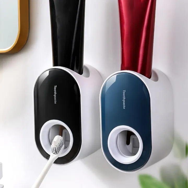 Automatic Toothpaste Dispenser Wall Mounted Toothpaste Squeezers Dust-proof Toothpaste Holder