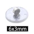 1 Pcs 6x3 Neodymium Magnet 6mm x 3mm N35 NdFeB Round Super Powerful Strong Permanent Magnetic imanes Disc 6x3. 