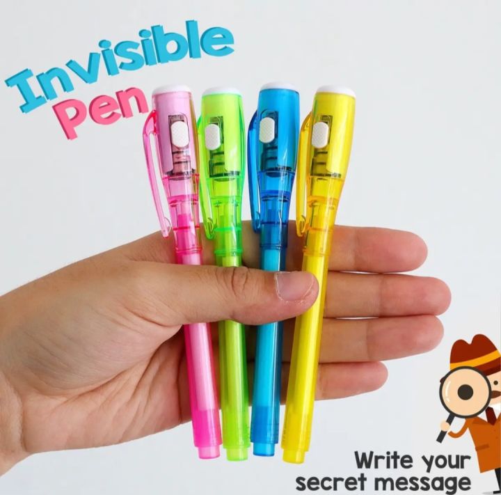 Invisible ink pen, Cheating pen With light Magic Marker Kids Pens for secret Massage, Cheating Light Pen for kids