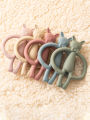 Color Kids 1PCS Silicone Teether Toys Baby Nursing Teether s Newborn Cartoon Rabbit Teether Toys Teething Infant Chewing Toy. 