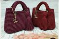 crochet bag. 