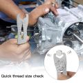 Portable Precise Thread Size Checker Keychain Bolt Size Finder Keychain Nut and Bolt Thread Gauge Identifier.