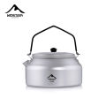 Widesea Camping Outdoor 1L kettle Pure Aluminum Short-hole Removal Handle Design Portable Cookware Travel Essential Appliance.