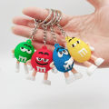 Cartoon Chocolate Bean Keychain Resin Doll Couple Key Chain Men's and Women's Jewelry Bag Pendant Children Lovely Keychain. 