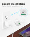 Zigbee2MQTT Zigbee3.0 Mini Light Smart DIY Switch 2Way 16A Module Control Smart Relay Automation Breaker Works With  Home. 