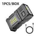 Mini USB Rechargeable LED Flashlight - Portable Super Bright Torch with Tail Magnet, Side COB Emergency Light & Camping Lantern.
