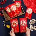 6PCS 2024 Spring Festival Red Envelopes The Year Of Dragon Luck Money Lucky Pocket Chinese New Decoration. 