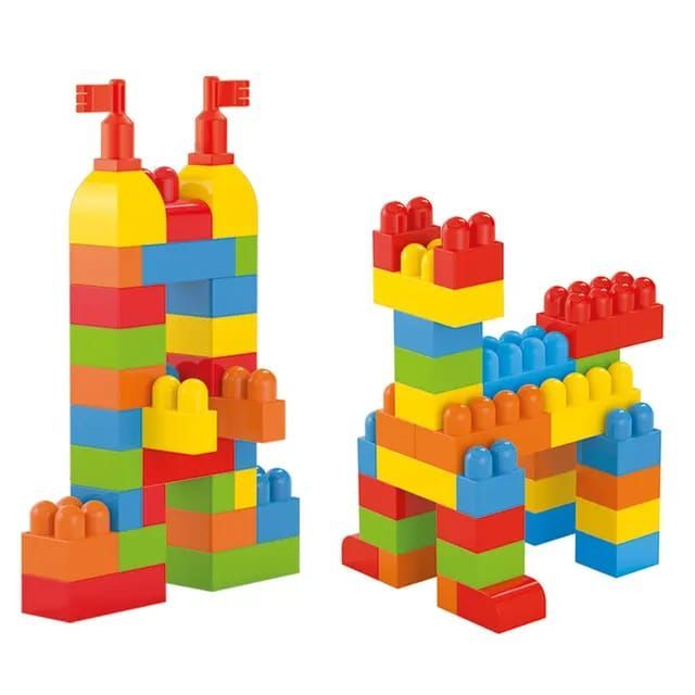 Building Blocks 54 - 95 Pieces large Big jumbo Mega Bricks construction educational Multi color block brick Assemble BPA Free toy set bag safe for kids 