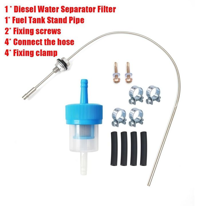 Diesel%20Heater%20Fuel%20Tank%20Vertical%20Pipe%20650x5mm%20Stainless%20Steel,%20White%205m%20Hose%20Kit,%20Complete%20Set%20-%20Image%203