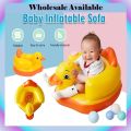 Baby Inflatable Chair Soft Baby Chair Seat PVC Inflatable Sofa Learn Training Seat Bath. 