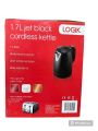 Uk lot imported Silver crest Logik 1.7L jet black cordless kettle. 