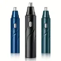 Black and Blue Electric Nose Hair Trimmers Ofer Low Noise High Torque,High Speed Motors for Washing Nose Hair for Both Men. 