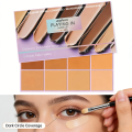 Zephoco High Coverage Makeup Concealer Long Lasting Waterproof Cover Dark Circles Removal Matte Concealer Palette Cosmetics 11g. 