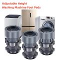 4Pcs Adjustable Height Washing Machine Foot Pads Anti Vibration Refrigerator Base Fixed Non-Slip Pad Support Dampers Stand.