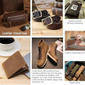 Deep brown crazy horse leather, 2mm thick genuine full-grain leather, oily leather for handmade DIY crafting of leather goods, b. 