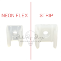 PVC rail mounting bracket for LED neon flex hose light and LED strip. 