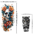 71 Sheets Skull Lion Dragon Flowers Temporary Tattoos For Adults Old School Fake Tattoo Stickers Tiger Wolf Temp Tatoos Body Art. 