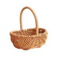Handmade Willow Rattan Woven Basket Wicker Multiuse Home Storage Container With Handle Flower Basket Picnic Container. 