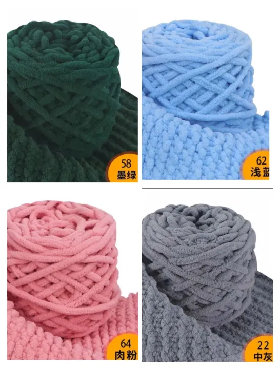 100Gram%20Chunky%20Plush%20Yarns%20solid%20/%20multi%20color%20-%20Image%202