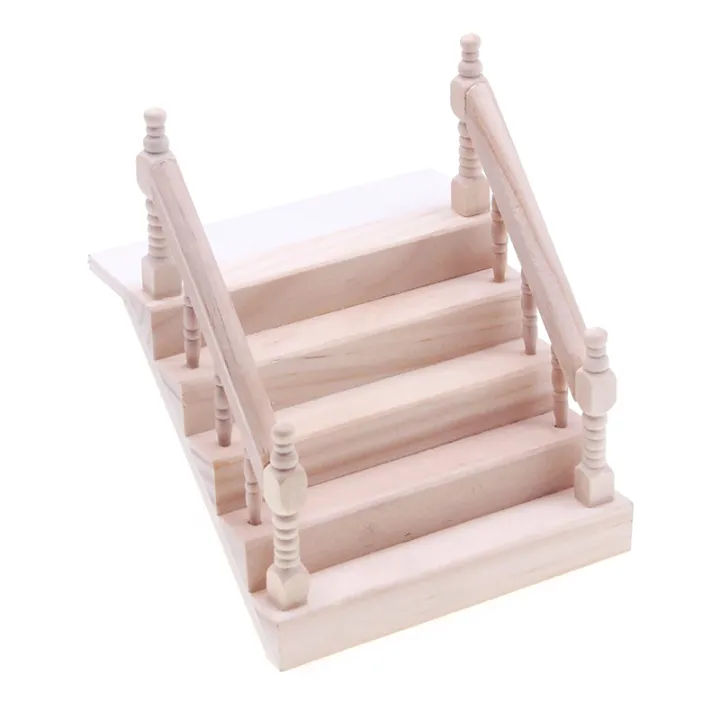 1:12%20Dollhouse%20Miniature%20Handrail%20Staircase%20Wooden%20Scene%20Plain%20Stairway%20Models%20Mini%20Stair%20Furniture%20Room%20Decor%20-%20Image%202