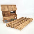 40Pc Multi-Size Bamboo Rods Wood Sticks Unfinished Building Model Handwork Craft. 