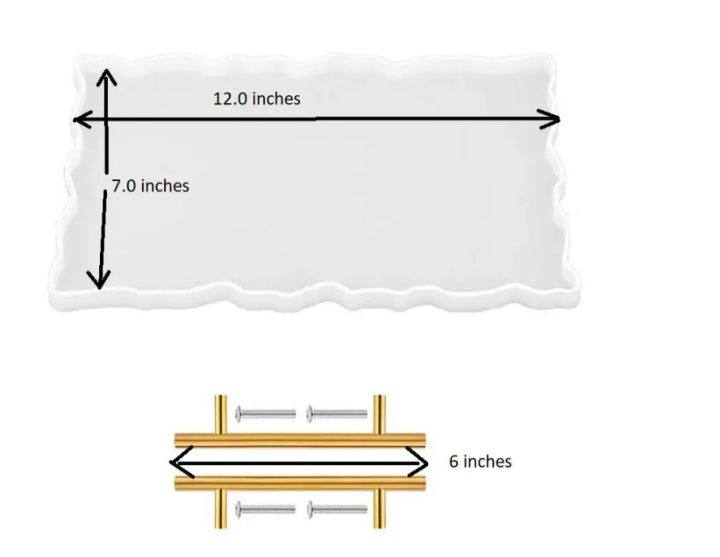 1 piece rectangle irragular Silicone epoxy Resin Tray Mold Casting |12 inches rectangle tray mold for epoxy resin