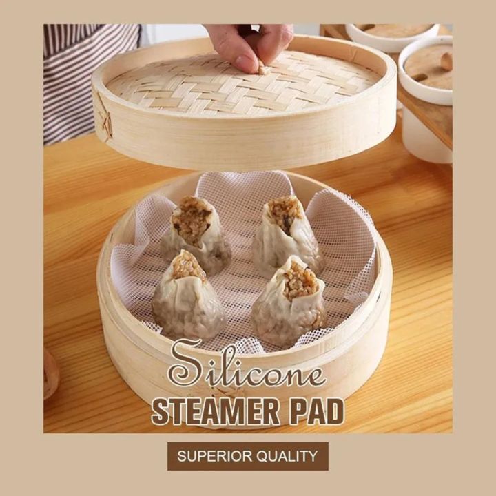 5Pcs%20Round%20Non%20Stick%20Silicone%20Steamer%20Pad%2020/28/48cm%20Reusable%20Dim%20Sum%20Paper%20Restaurant%20Steamers%20Net%20Liner%20Kitchen%20Cooking%20Tool%20-%20Image%205