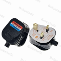 High Quality Black/White 3 Pin UK Mains Top Plug 13A Appliance Power Socket Fuse Adapter Household,British plug assembly type BK. 