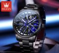 Fashion Wheel Mens Car Wheel Watches Luxury Stainless Steel Mesh Watch Men Quartz Wristwatch Male Clock. 