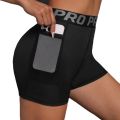 Women Seamed with Pocket Three Point Pants Yoga Shorts High Waist Letter Elastic Butt Lift Leggings Gym Trainning Slim Leggings.