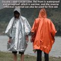 1-10PCS Emergency Rain Poncho Thermal Foil Blanket for Outdoor Survival Cold Weather Protection and First Aid Supply.