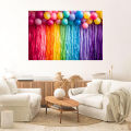 1 Rainbow balloon party background banner, suitable for both indoor and outdoor use, ideal for gardens, courtyards and parties.