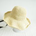 Beach Hat Female Sunscreen Cap Simple Women Panama Straw Hat Summer Sun Hat for Women Lady Folding Travel Caps 10cm Brim Floppy. 