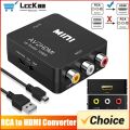 RCA To HDMI Converter with USB Cable 1080P AV To HDMI Adapter AV2HDMI AV/CVSB To HDMI-compatible AV To HDMI Switch HD-MI Adapter. 