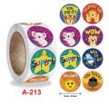 1 Roll of 500 reward stickers, morale stickers for scrapbooking, homework or children's star grid.. 