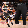 Men's Sports 3/4 Cropped Pants Gym Running Leggings Male Joggings Elastic Compressions Sweatpant Football Basketball Trousers.