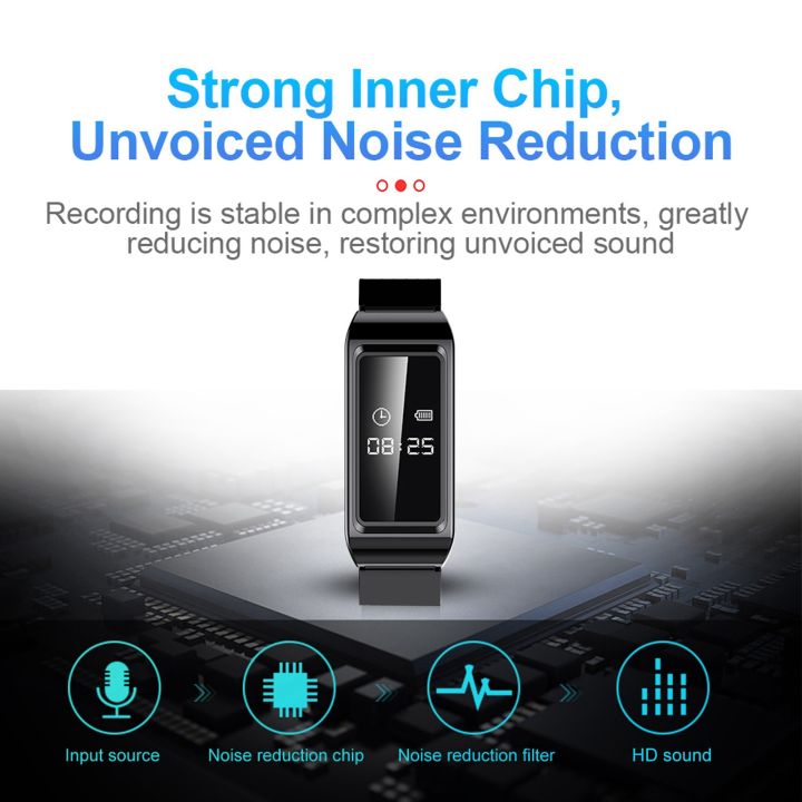 Camera%20Recorder%20Watch%20Recorder%20Watch%20HD%20Noise%20Reduction%20Voice%20Activated%20Sweat%20Proof%20Camera%20Recorder%20Bracelet%20for%20Meeting%20Speech%20-%20Image%204