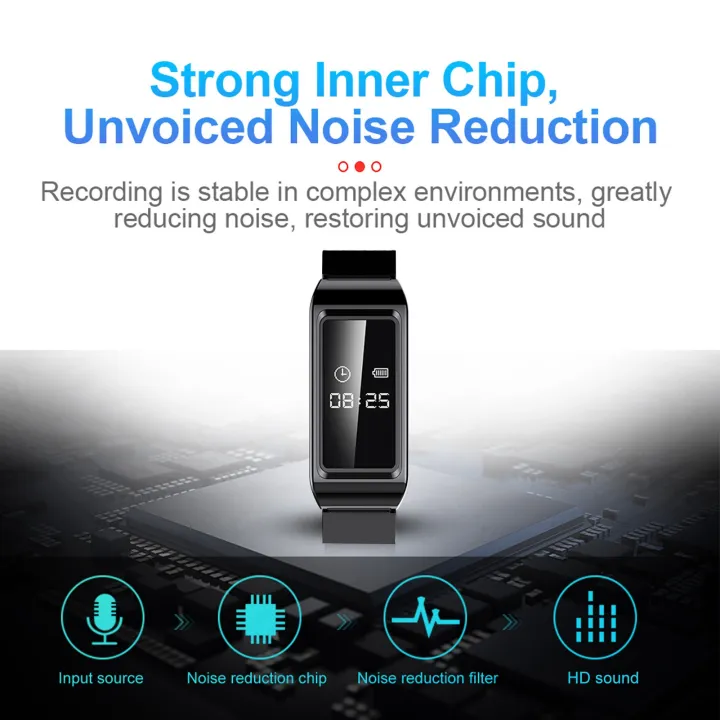 Camera%20Recorder%20Watch%20Recorder%20Watch%20HD%20Noise%20Reduction%20Voice%20Activated%20Sweat%20Proof%20Camera%20Recorder%20Bracelet%20for%20Meeting%20Speech%20-%20Image%204