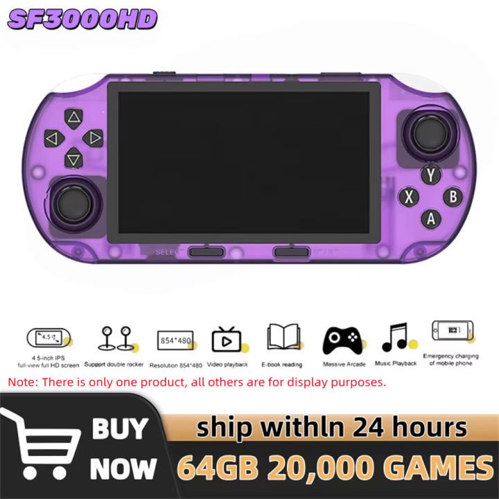 Retro Handheld Video Game Console Classic Games Pocket Player with 4.5 Inch IPS Screen 3000mAh Portable Linux System
