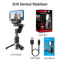 Q18 Gimbal Stabilizer Handheld Mobile Phone Selfie Stick Holder Fill Light Bluetooth for HUAWEI Xiaomi IPhone Follow Shoot Mode. 