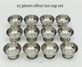 12 Pcs Ice Cream Cup Set Silver. 