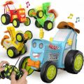 2024 New Crazy Jumping Car Toy - Remote Control Car with Headlights and Music, Fast Stunt RC Trucks, Double Sided Toy Train for Boys Girls. 